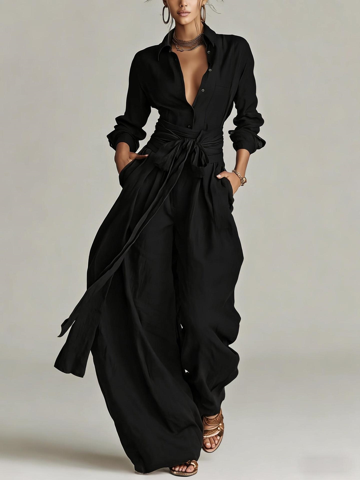 Betty™ Tie-Waist Wide-Leg Two-Piece Set