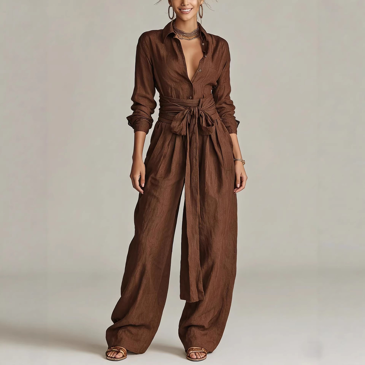 Betty™ Tie-Waist Wide-Leg Two-Piece Set
