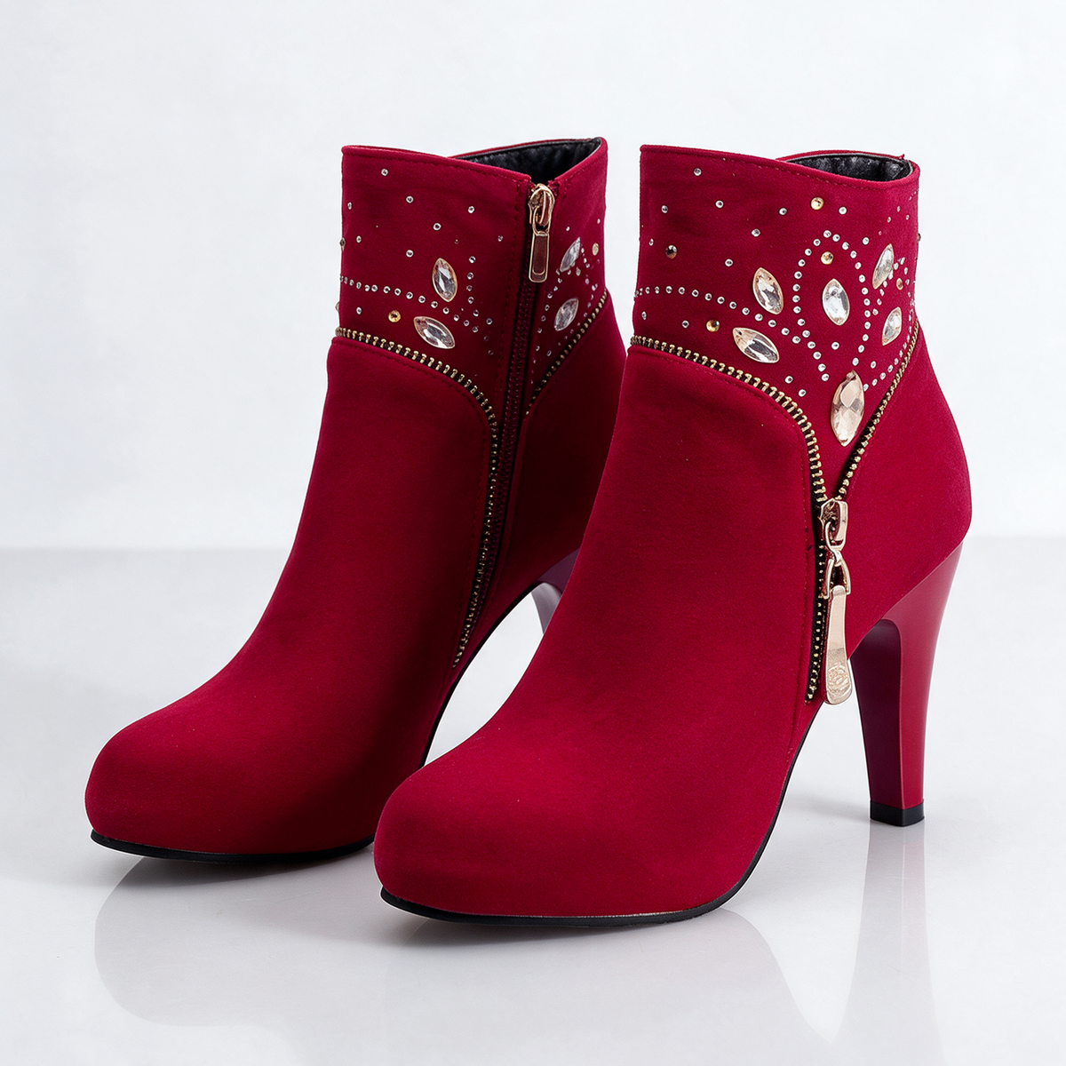 Banff Rhinestone Ankle Boots
