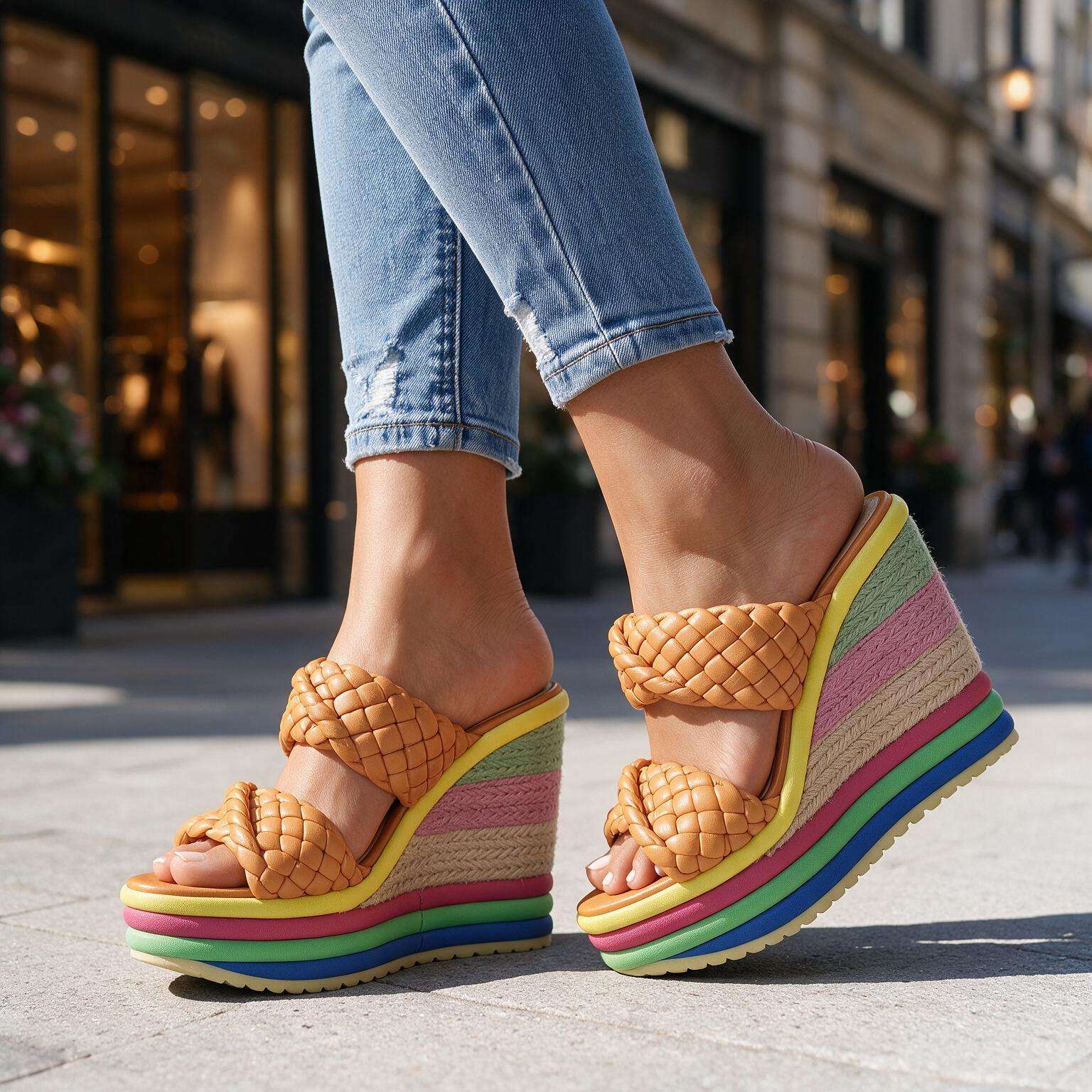 Riley Wedge Sandals