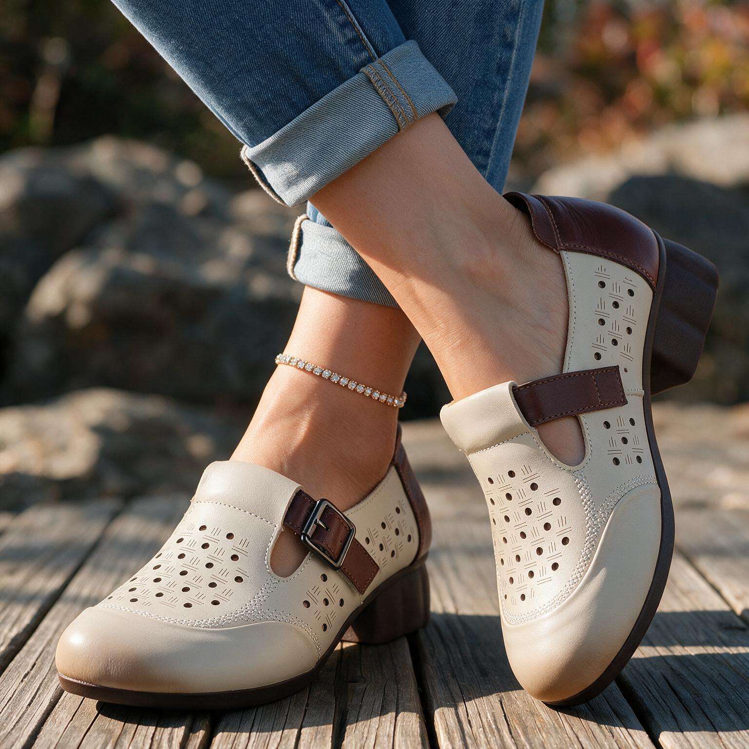 Marilyn Leather Buckle Loafers
