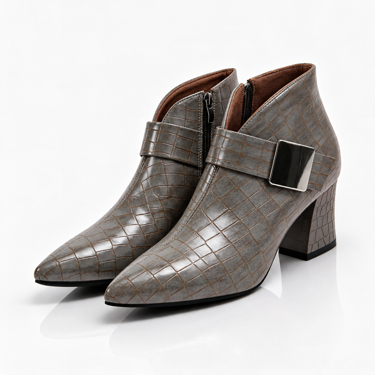 Florence Croc Block Boots