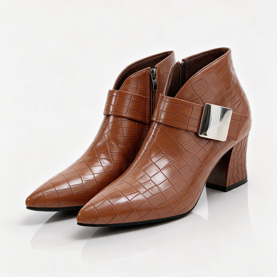 Florence Croc Block Boots