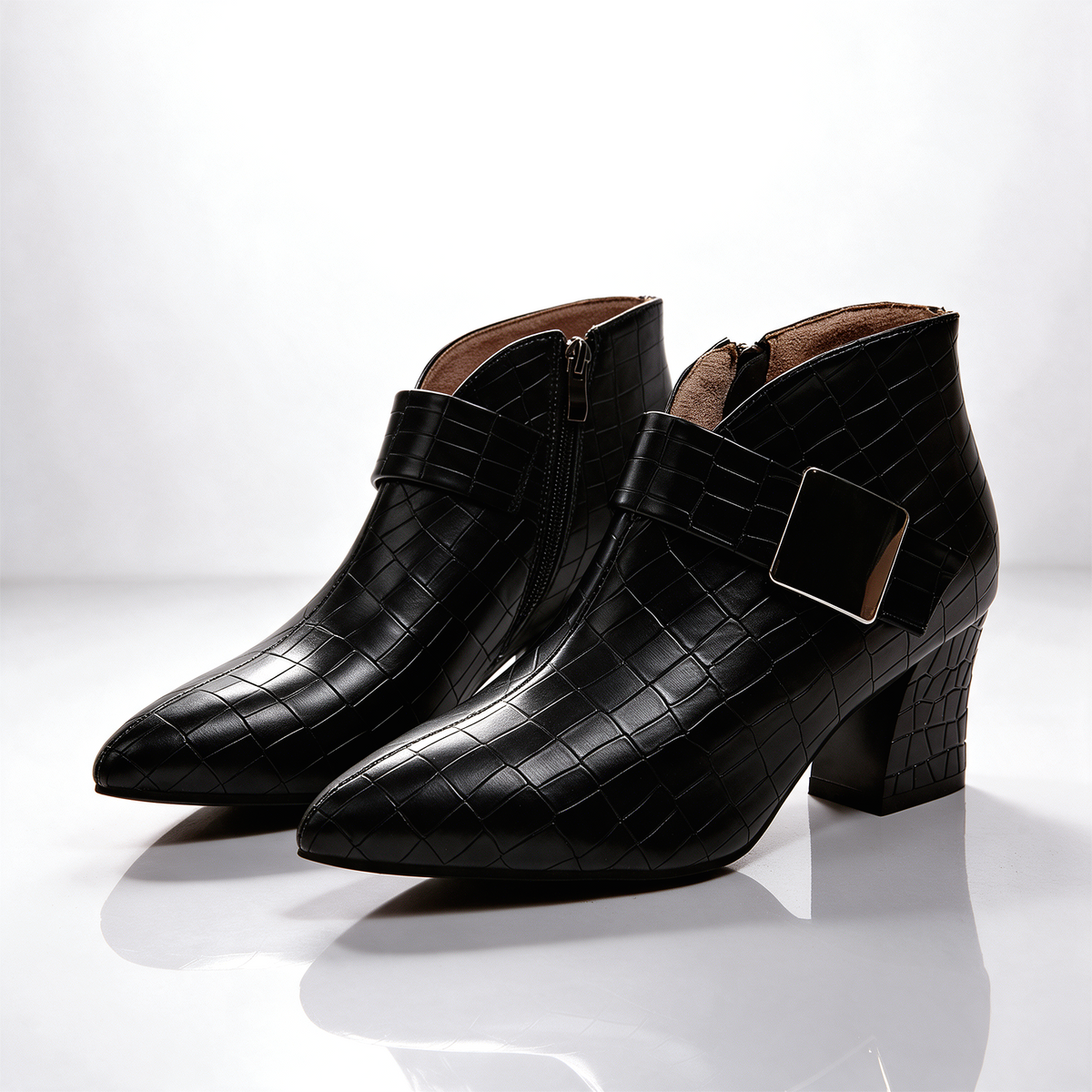 Florence Croc Block Boots