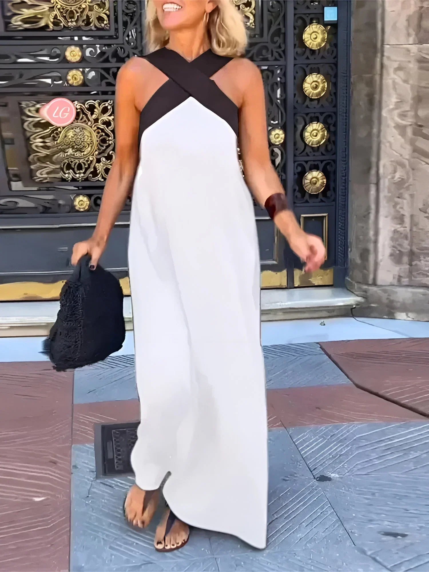 Quirine™ | Wrap-Front Maxi Dress-