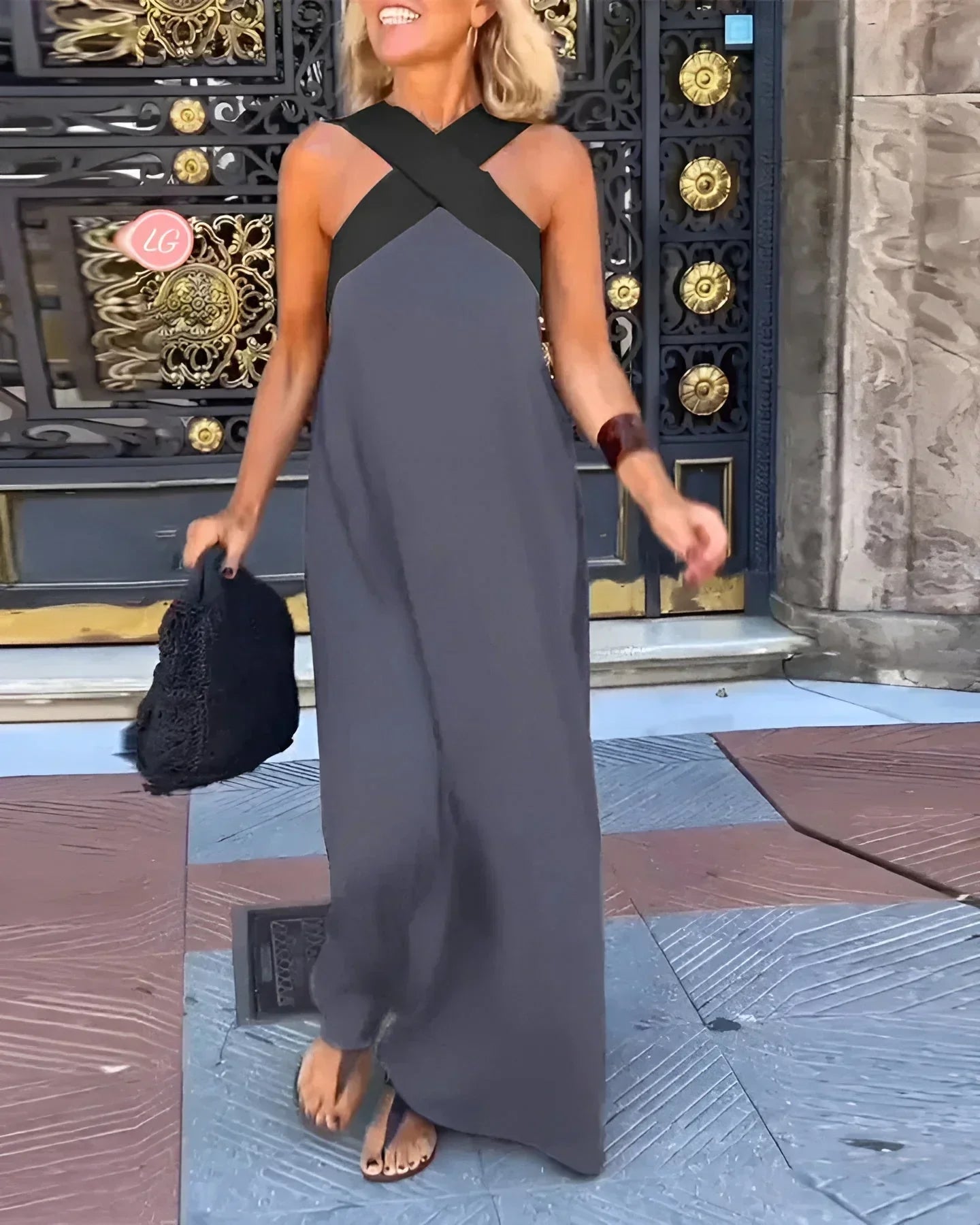 Quirine™ | Wrap-Front Maxi Dress-