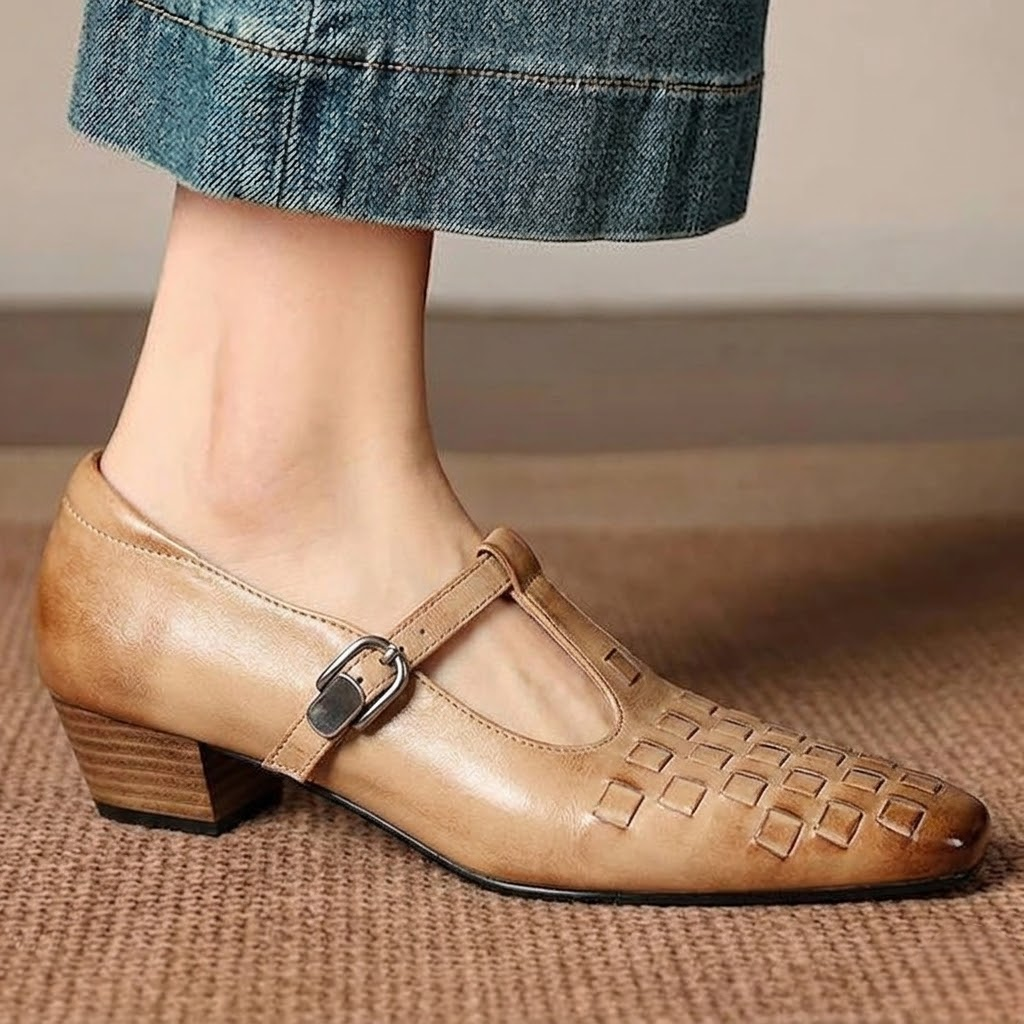 Soretta Genuine Leather Heels