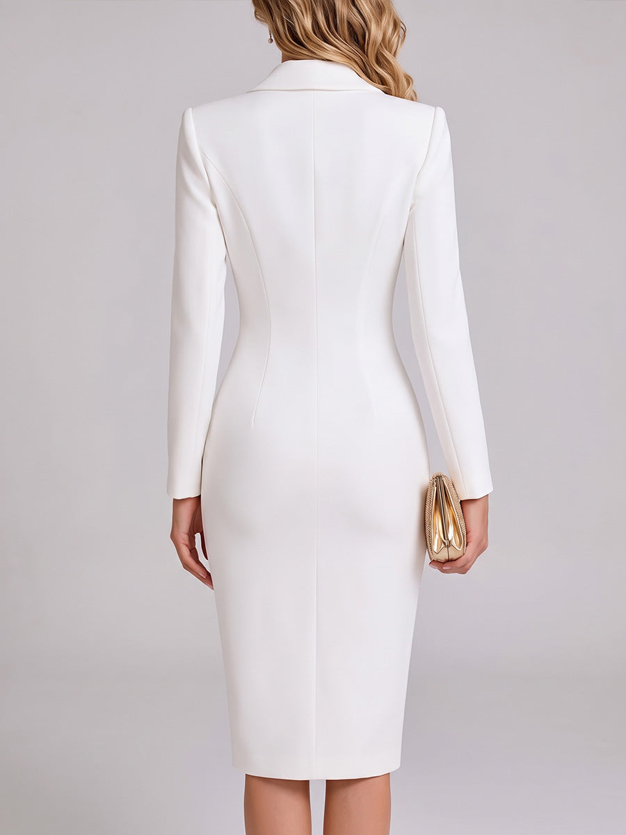 Vivienne – Tailored Lapel Blazer Dress