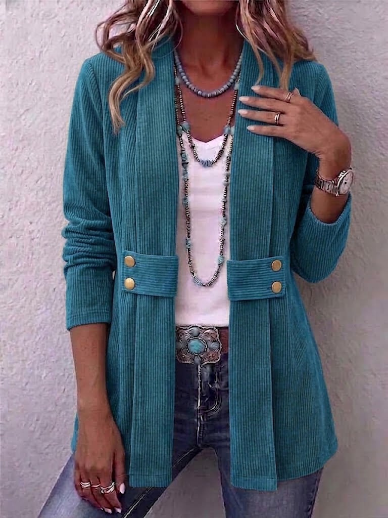 Marielle – Corduroy Open-Front Jacket