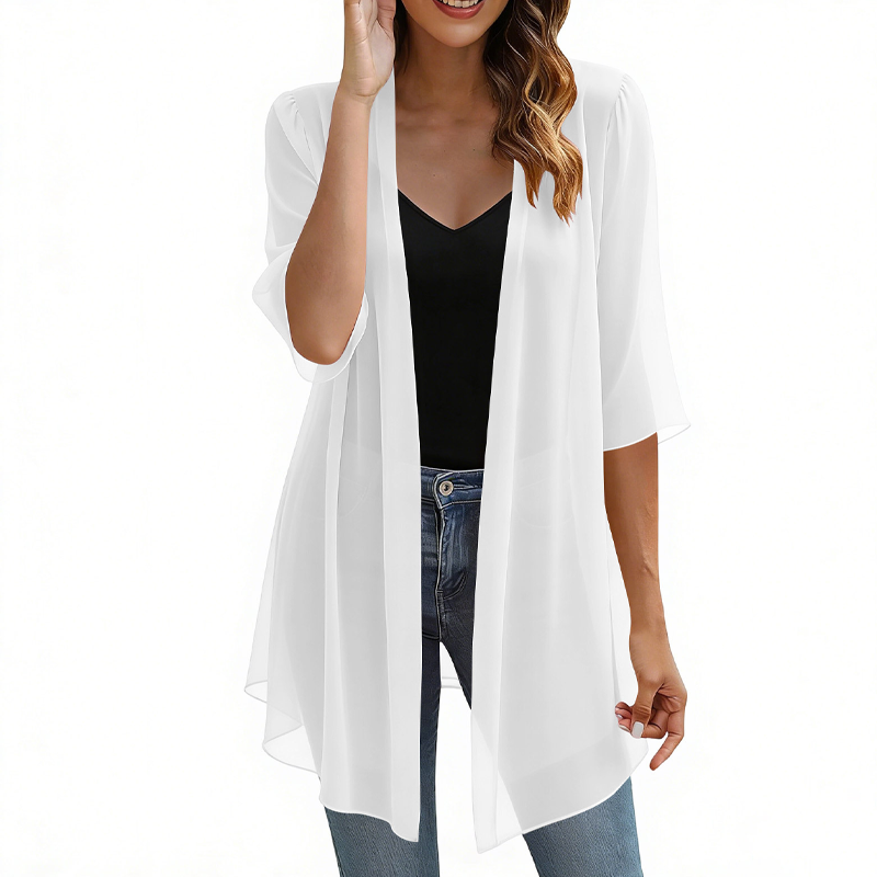 Avery – Lightweight Chiffon Layering Cardigan