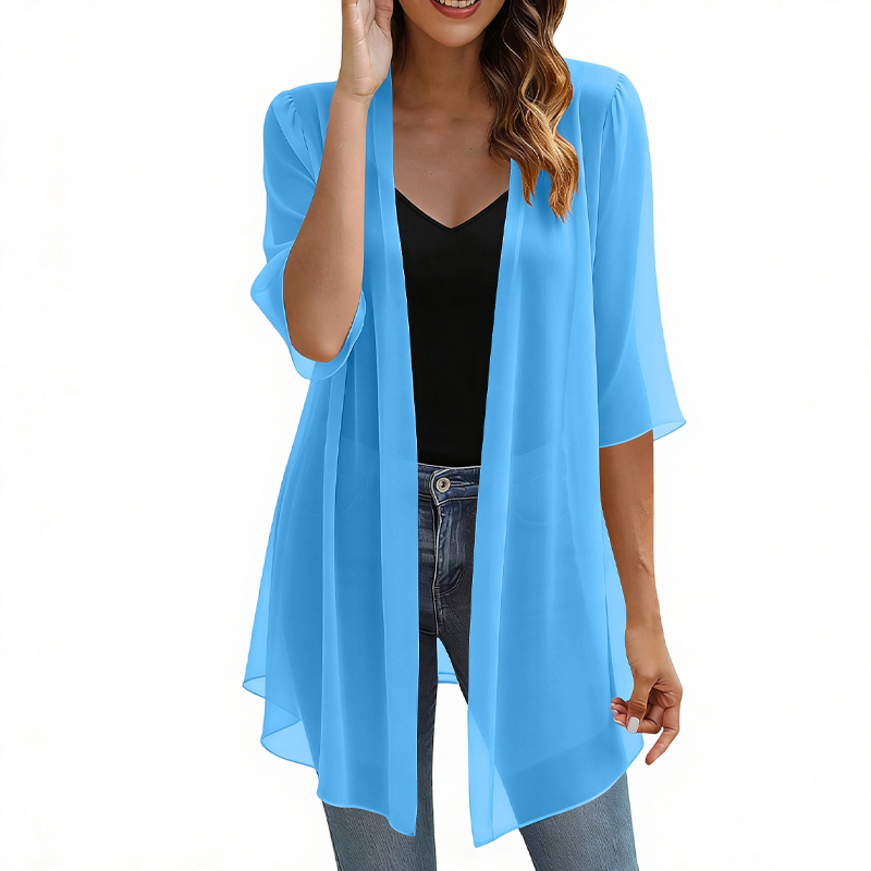Avery – Lightweight Chiffon Layering Cardigan