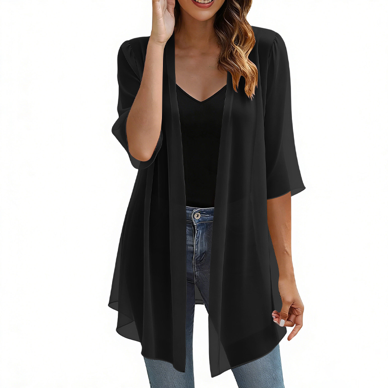 Avery – Lightweight Chiffon Layering Cardigan