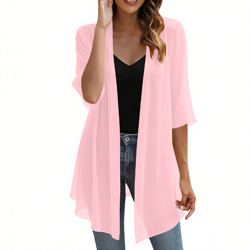 Avery – Lightweight Chiffon Layering Cardigan