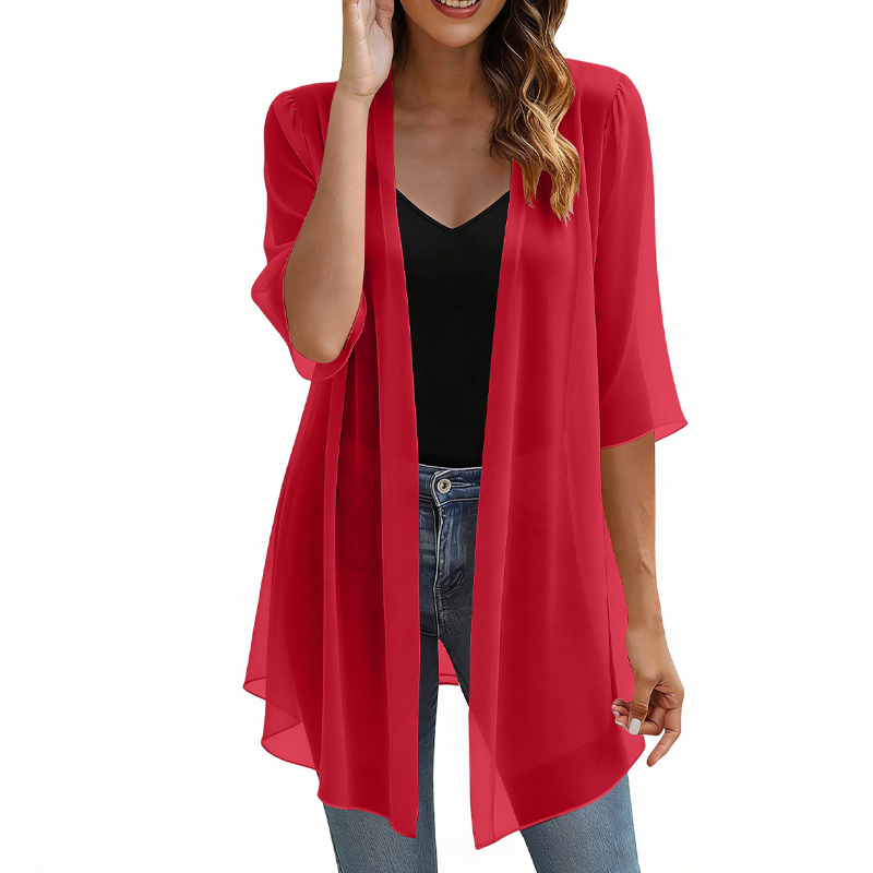 Avery – Lightweight Chiffon Layering Cardigan