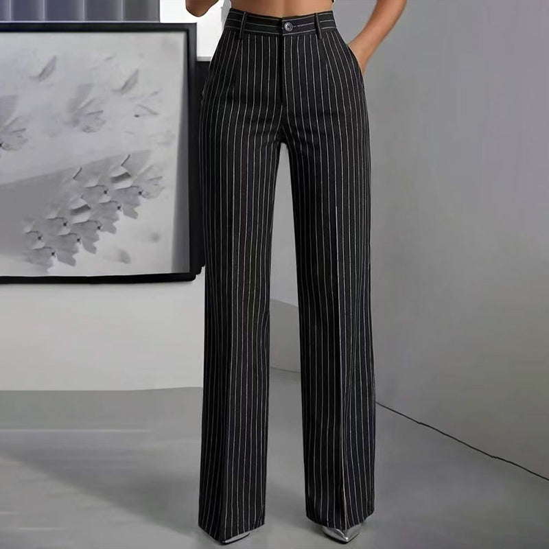 Camille – High-Waisted Striped Wide-Leg Pants