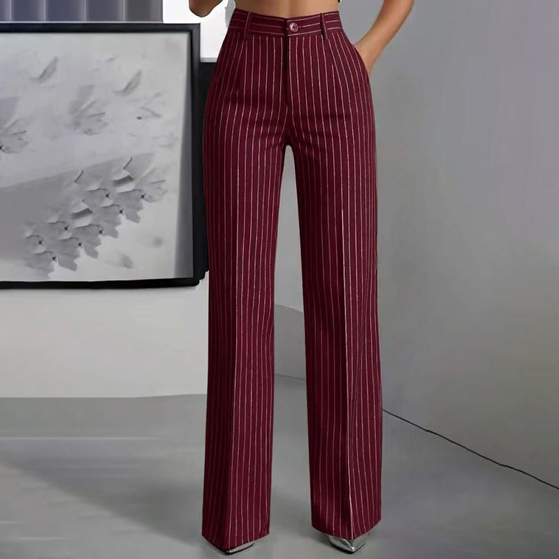 Camille – High-Waisted Striped Wide-Leg Pants