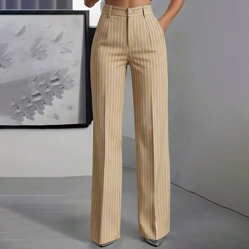 Camille – High-Waisted Striped Wide-Leg Pants