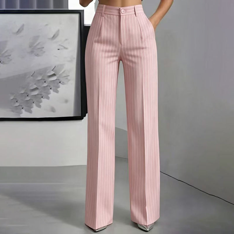 Camille – High-Waisted Striped Wide-Leg Pants