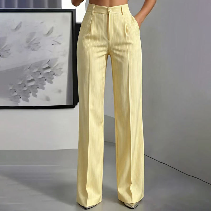 Camille – High-Waisted Striped Wide-Leg Pants