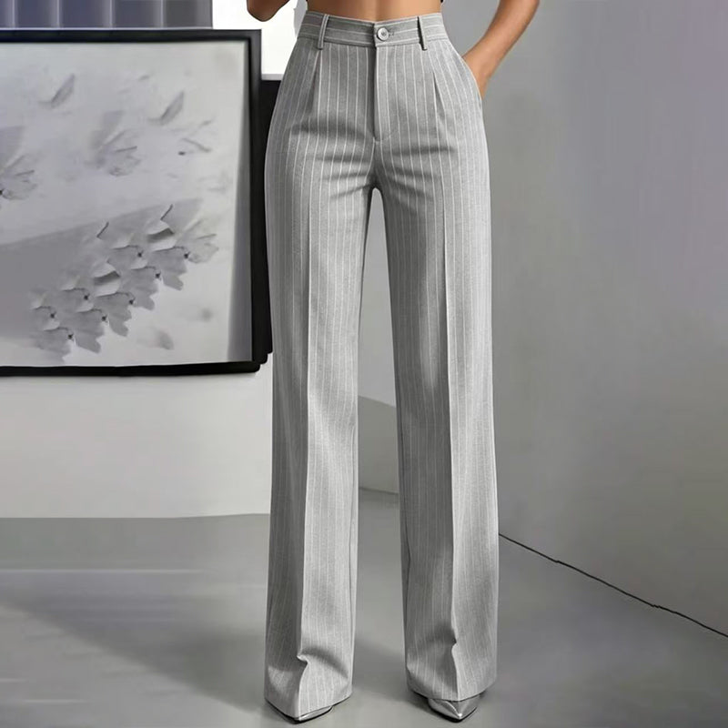 Camille – High-Waisted Striped Wide-Leg Pants