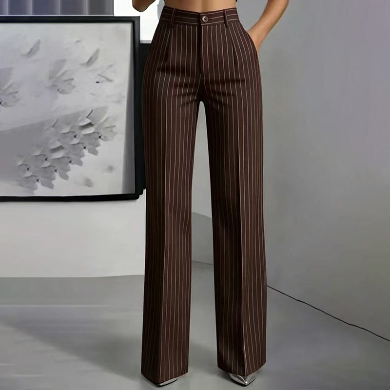 Camille – High-Waisted Striped Wide-Leg Pants