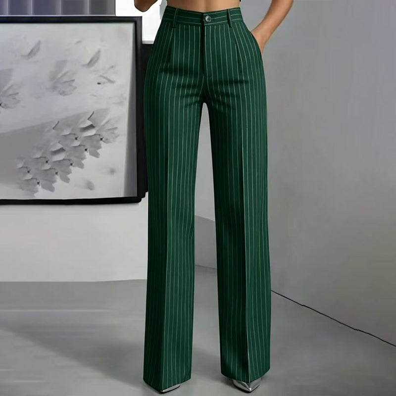 Camille – High-Waisted Striped Wide-Leg Pants
