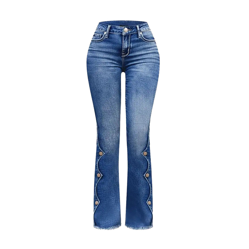 Camilla – High-Waisted Distressed Flare Jeans