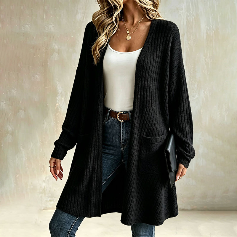 Marianne – Relaxed Ribbed Longline Cardigan