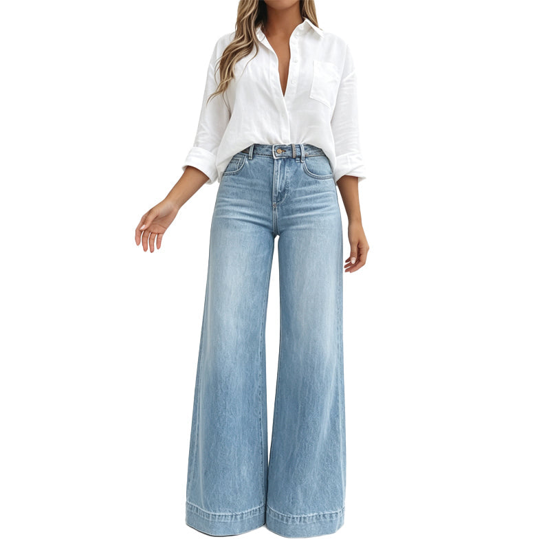 Madeline – Vintage High-Waisted Wide-Leg Jeans