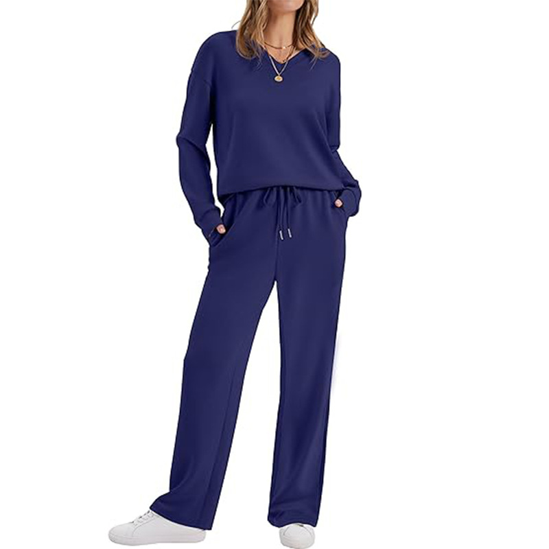 Sophie – Relaxed V-Neck Knit Lounge Set