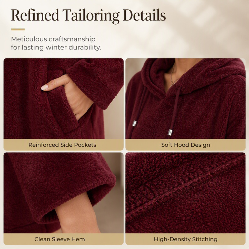 Evelyn – Ultra-Cozy Hooded Lounge Dress