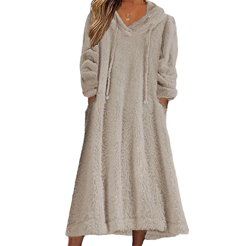Evelyn – Ultra-Cozy Hooded Lounge Dress