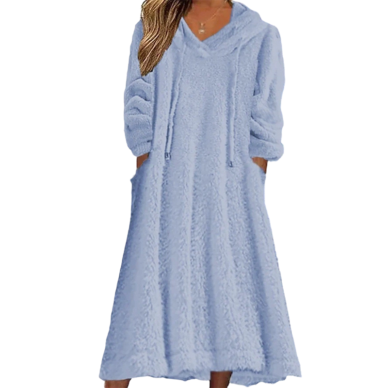 Evelyn – Ultra-Cozy Hooded Lounge Dress