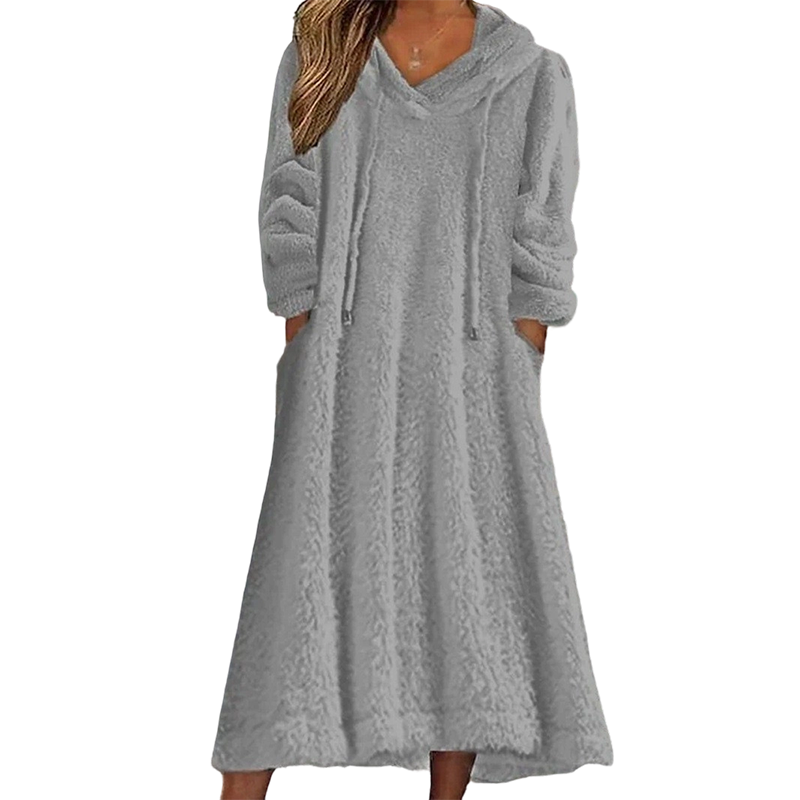 Evelyn – Ultra-Cozy Hooded Lounge Dress