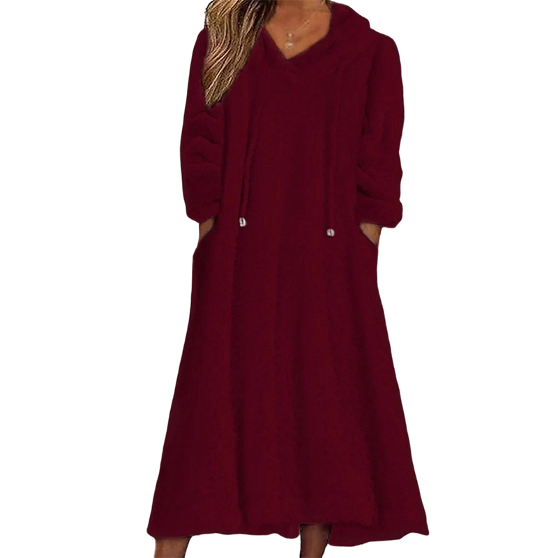 Evelyn – Ultra-Cozy Hooded Lounge Dress
