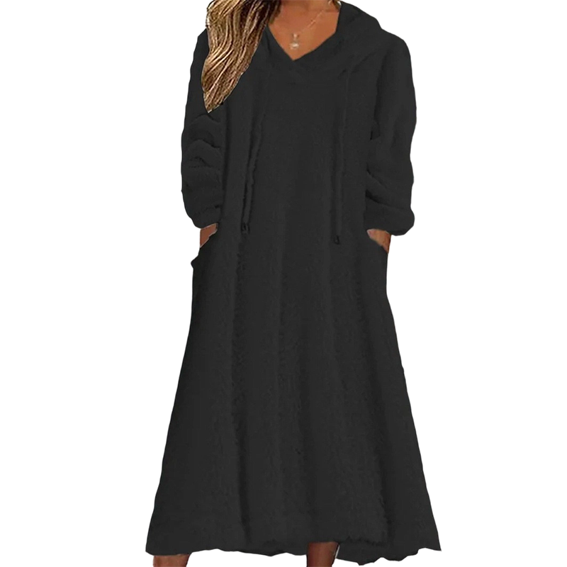 Evelyn – Ultra-Cozy Hooded Lounge Dress