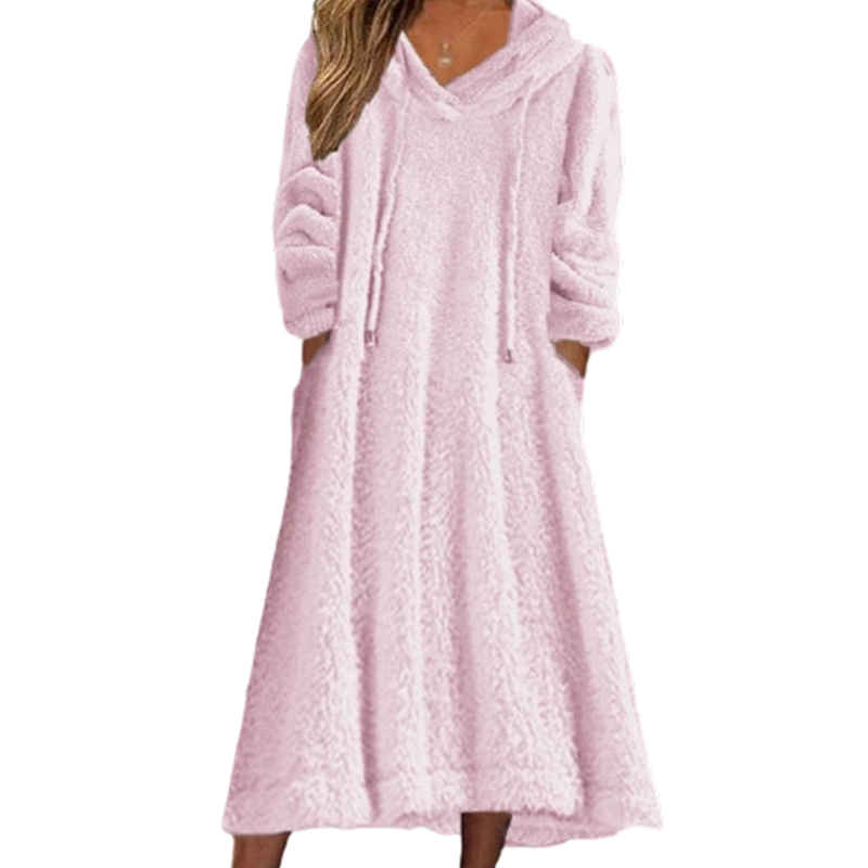 Evelyn – Ultra-Cozy Hooded Lounge Dress