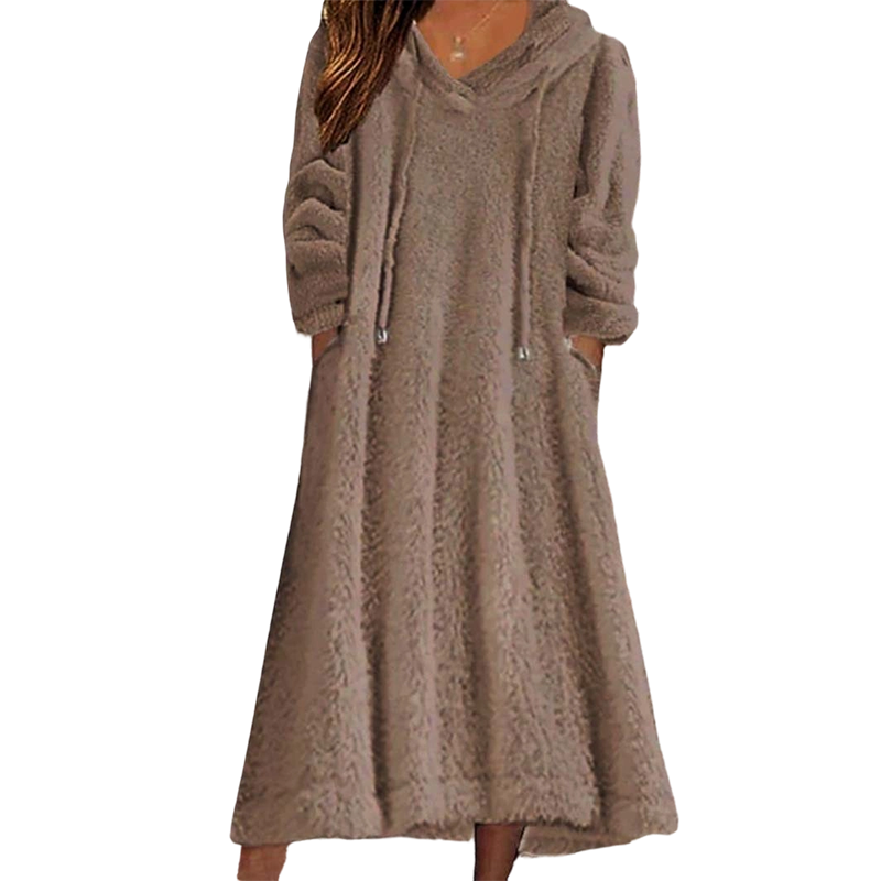 Evelyn – Ultra-Cozy Hooded Lounge Dress