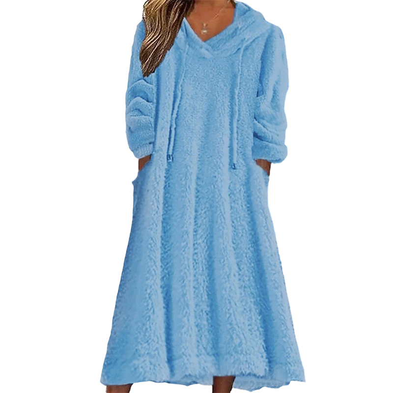 Evelyn – Ultra-Cozy Hooded Lounge Dress