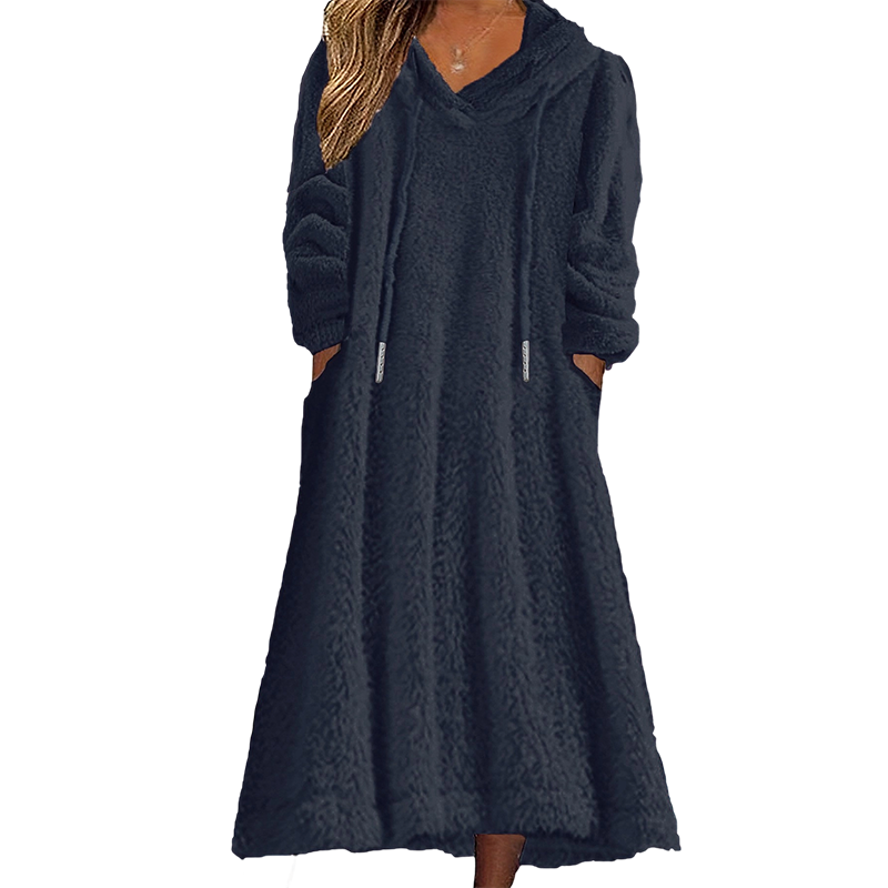 Evelyn – Ultra-Cozy Hooded Lounge Dress
