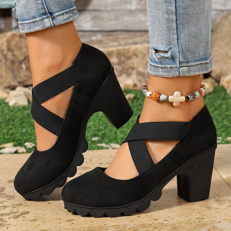 Marlowe – Crisscross Mary Jane Heels