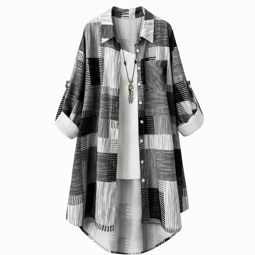 Harper – Relaxed Plaid Patchwork Shirt Jack