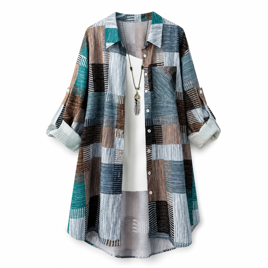 Harper – Relaxed Plaid Patchwork Shirt Jack