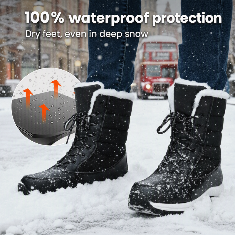 Amelia™ | Plush-Lined | Water-Resistant Non-Slip Mid-Calf Boots