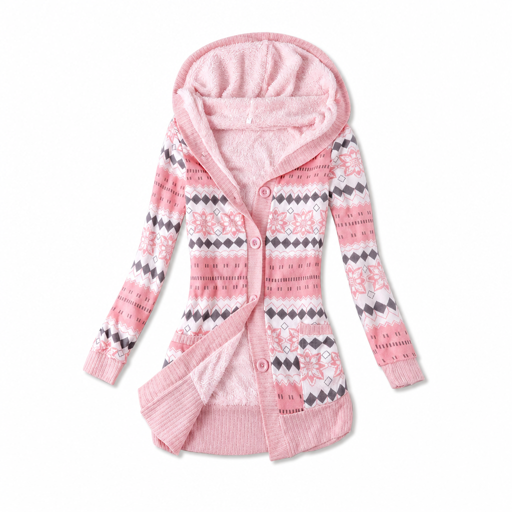 Elise – Hooded Knit Longline Cardigan